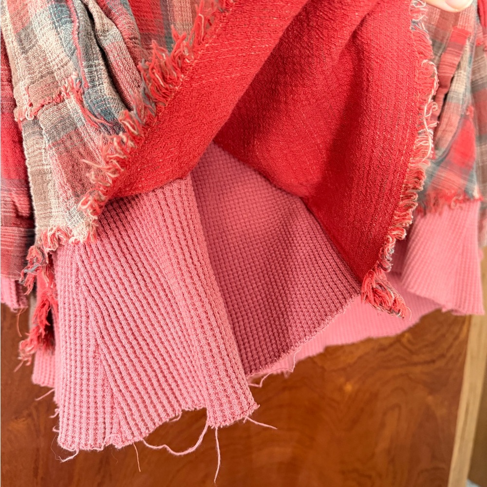 Oli & Hali Red and Pink Plaid Button Down Shirt - Picture 3 of 6